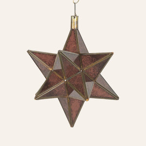 lámpara árabe estrella cristal violeta 27cm
