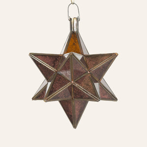 lámpara árabe estrella cristal violeta