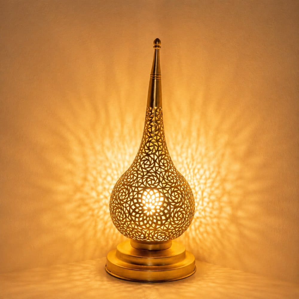 lámpara árabe latón dorada 90cm