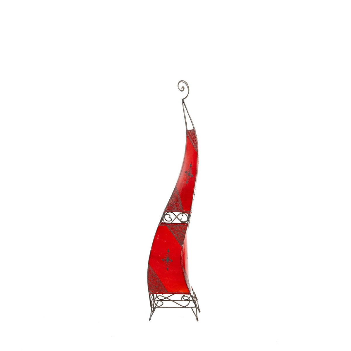 Lámpara marroquí de henna 120cm roja