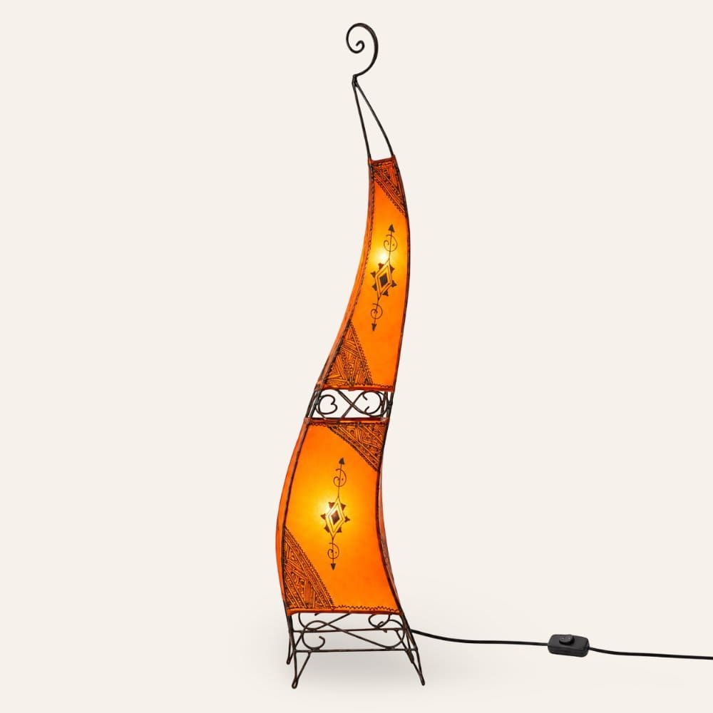 lámpara marroquí henna 120cm naranja
