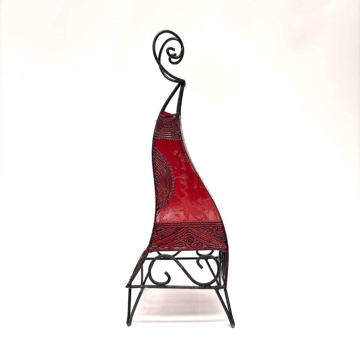 lámpara marroquí pirámide roja