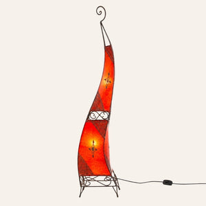 lámpara marroquí roja henna 120cm