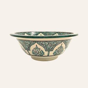 lavabo árabe floral turquesa 40cm perfil