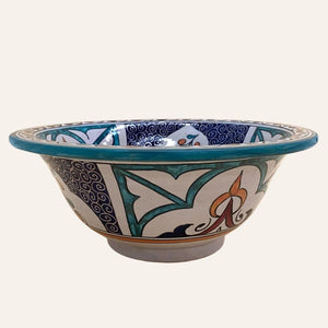lavabo árabe floral cerámica 35cm