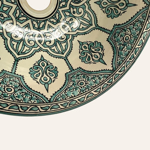 lavabo árabe floral turquesa borde