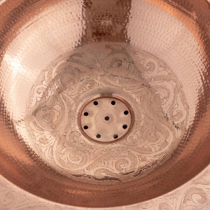 Lavabo marroquí de latón cobrizo detalle