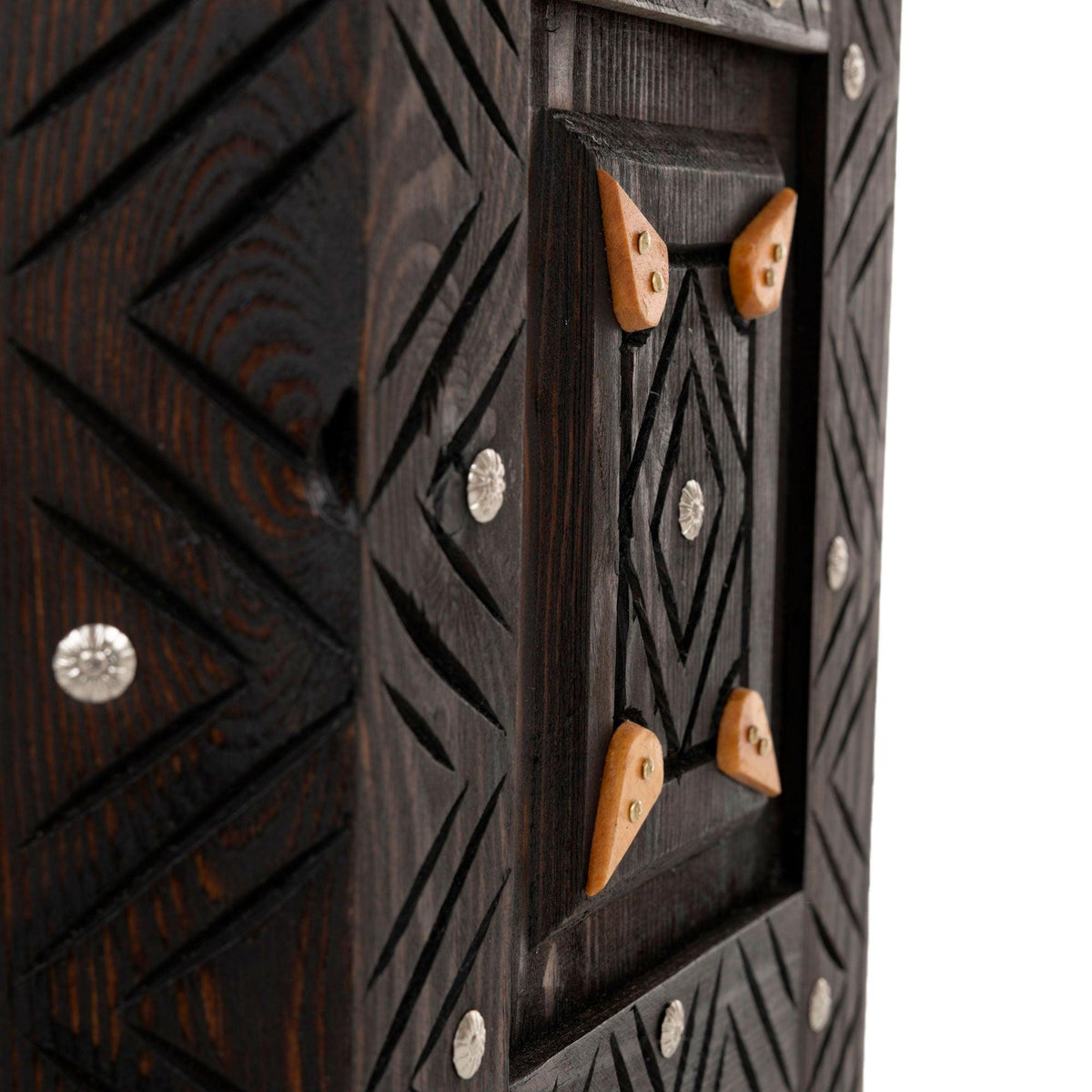 Mesa árabe auxiliar de madera y hueso