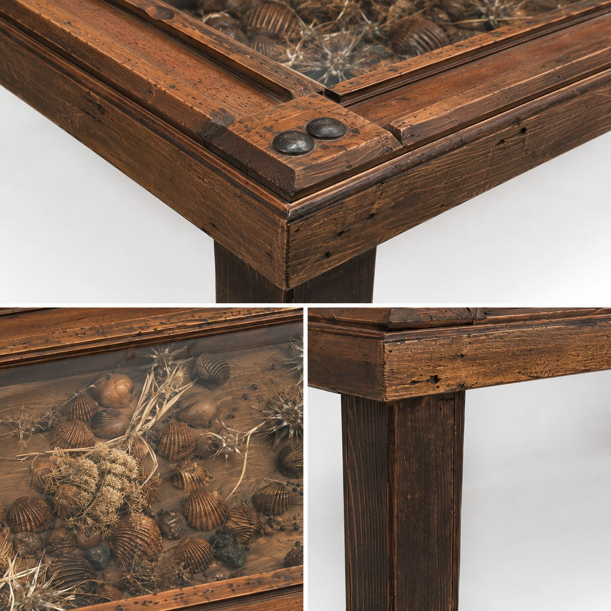 mesa marroquí madera cristal marina detalles