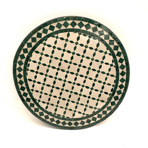 mesa mosaico marroquí verde beige 60x60 tablero