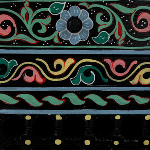 Mesita de noche árabe negra musharabi