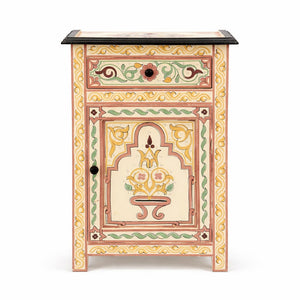 mesita de noche marroqui beige