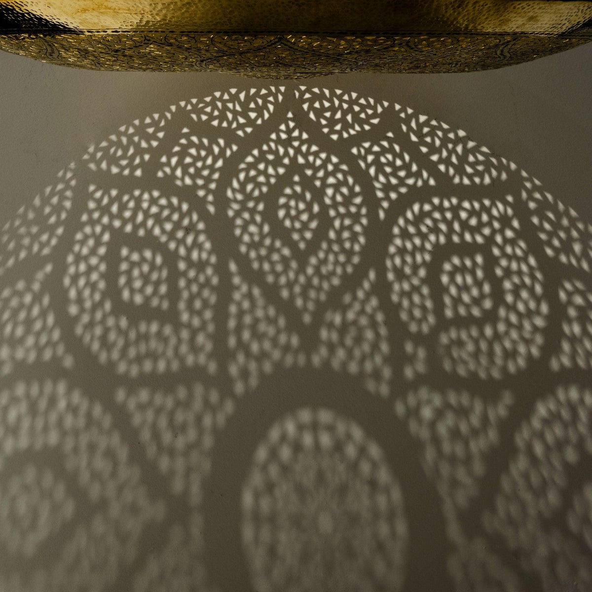 Plafón árabe redondo de metal dorado 20-100cm