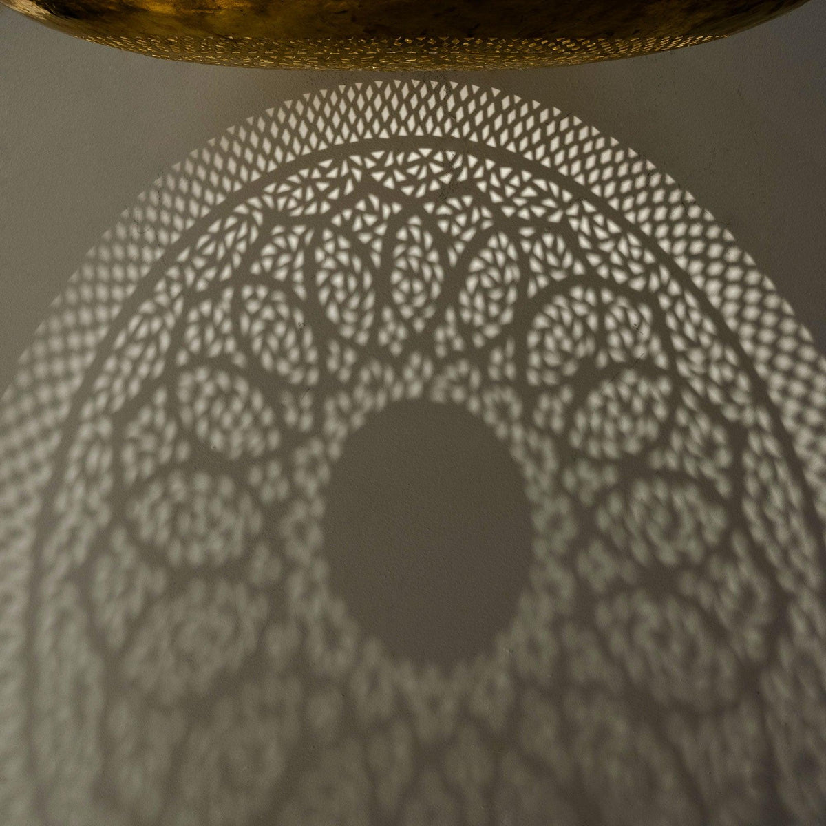 Plafón árabe redondo de metal dorado 20-100cm