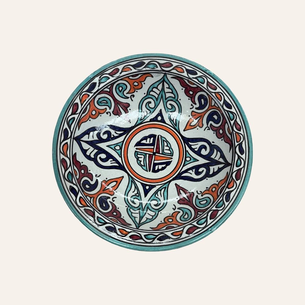 Assiette arabe en céramique de Fès 3 tailles