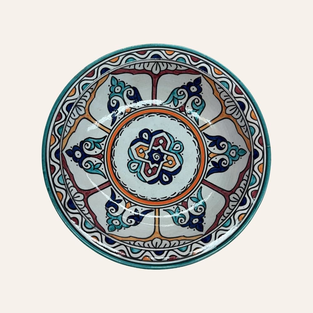 Assiette arabe en céramique de Fès 3 tailles