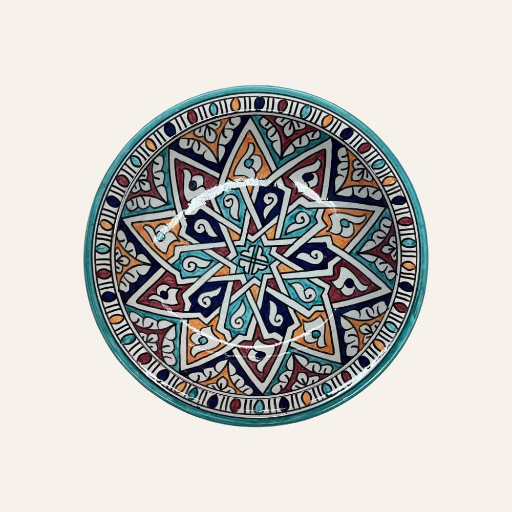 Assiette arabe en céramique de Fès 3 tailles