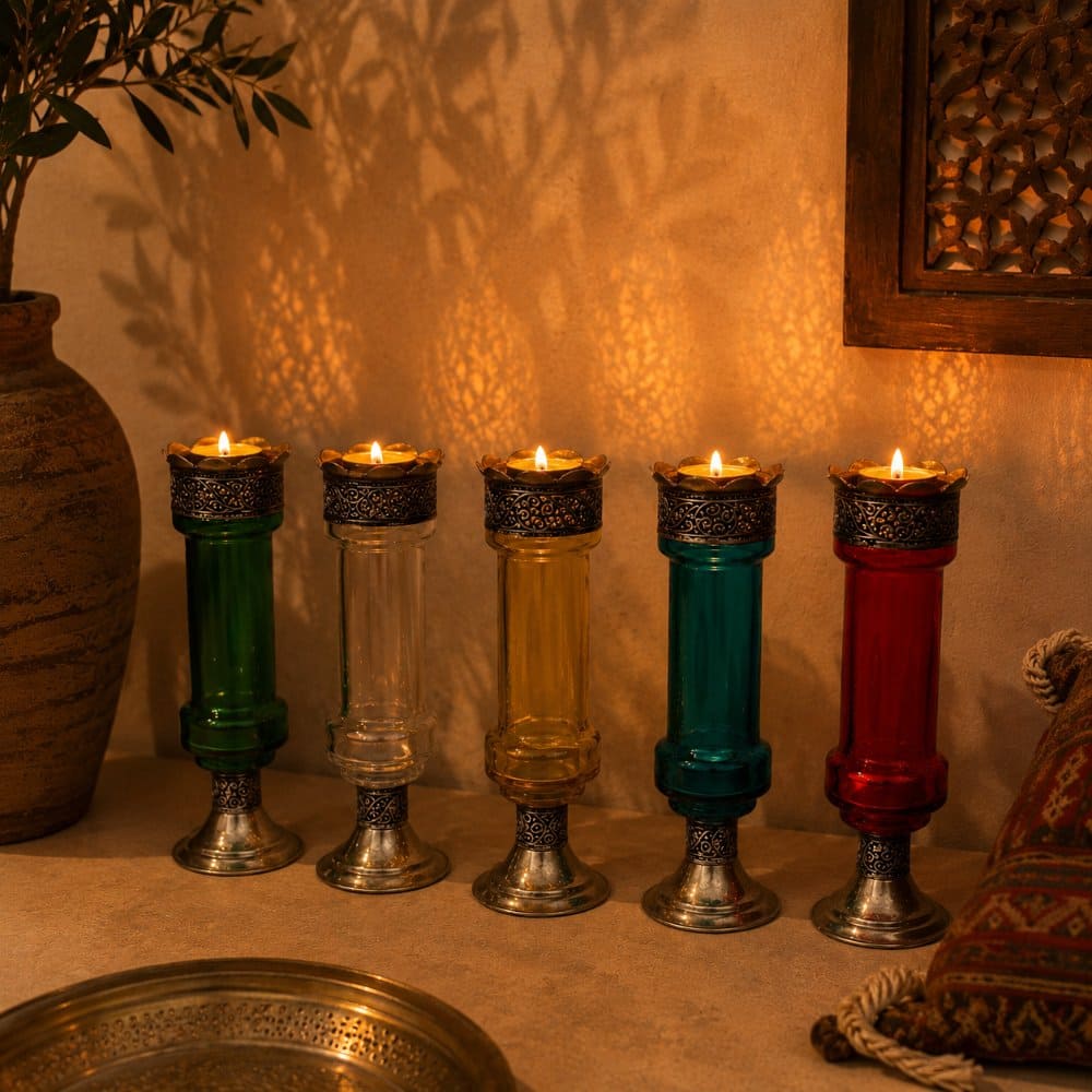 portavelas marroquí cristal NAHIF lifestyle
