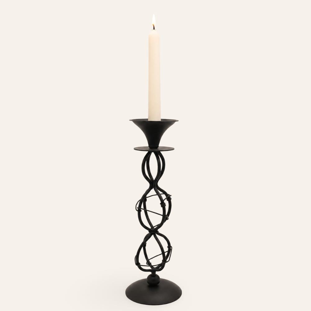 portavelas marroquí metal negro 34cm