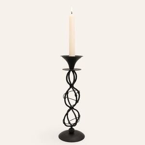 portavelas marroquí metal negro 34cm