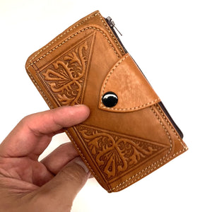 Portefeuille en cuir marocain Tabihe - Maroquinerie 100% artisanale