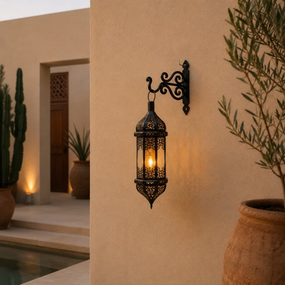 Support pour Lampes et Lanternes Arabes en Fer Forgé 10cm