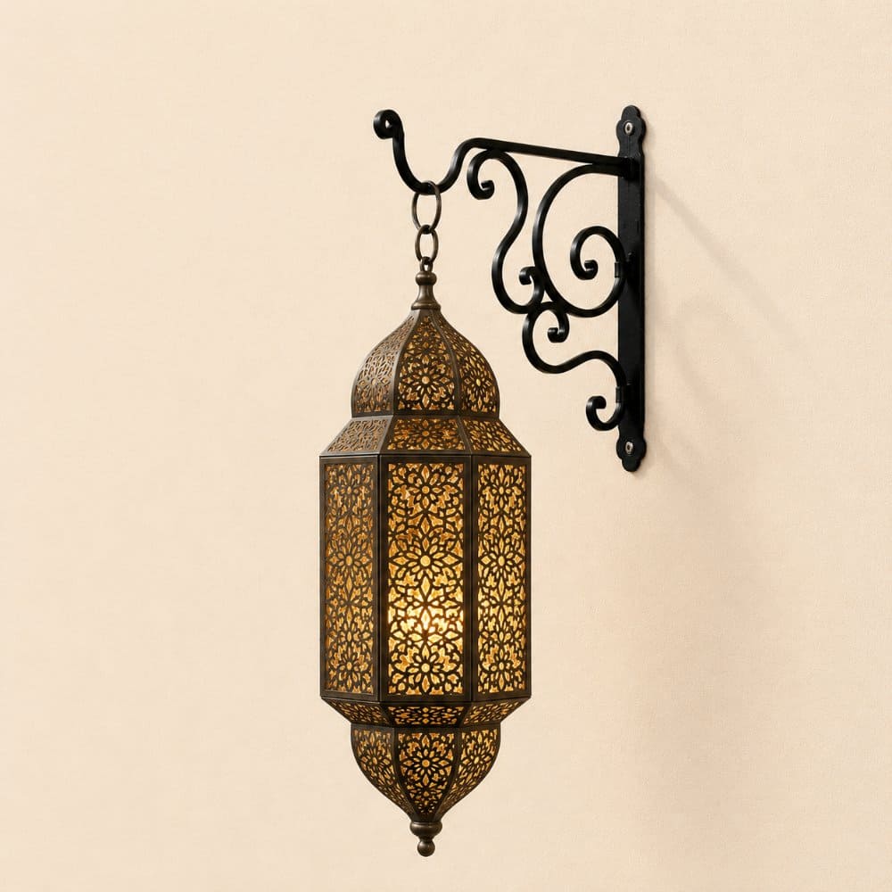 soporte de lámparas árabes forja 20cm