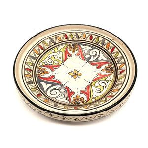 Tajín marroquí labrado blanco plato