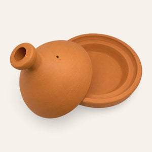 tajine cerámica marroquí natural abierto