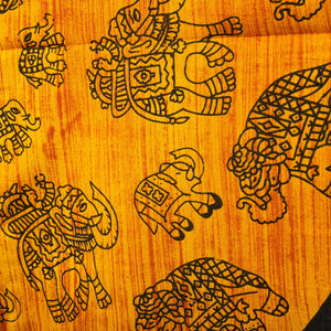 Tela India elefante naranja 240x210cm